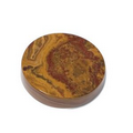 Blank Round Paper Weight (Swirl Amber Onyx Brown)